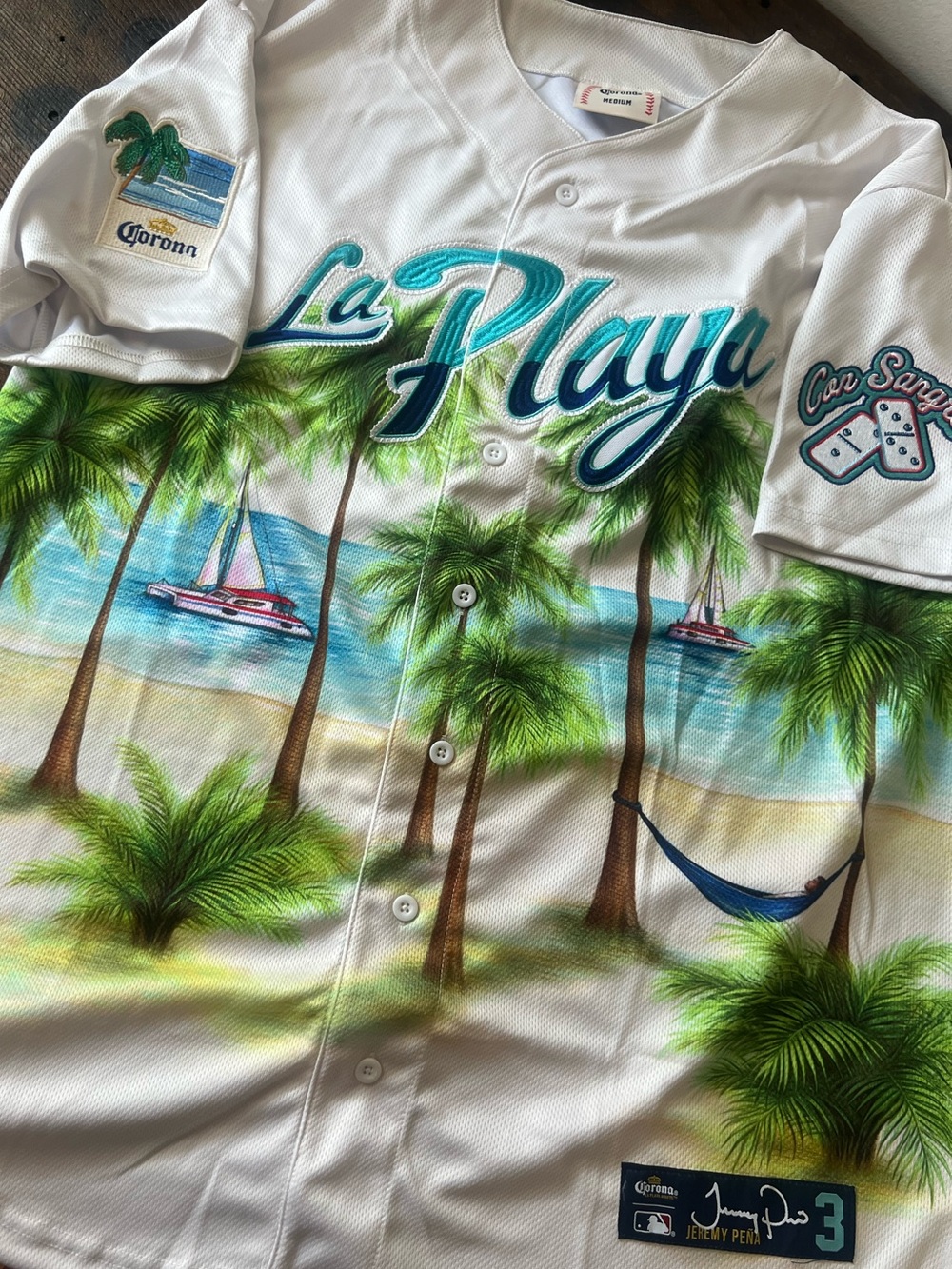 MLB x Corona Limited Edition Beach Connect Series Jersey - Jeremy Peña